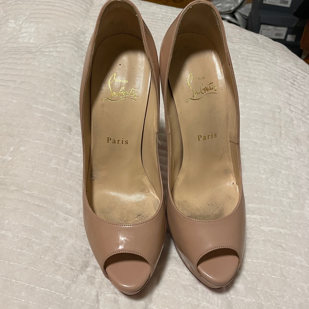 Christian Louboutin Lady Peep 150 nude - Picture 7 of 8